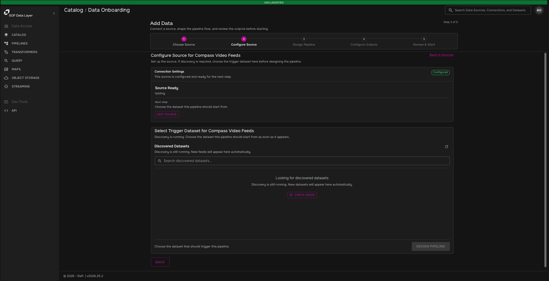 Discovered Compass video feed datasets