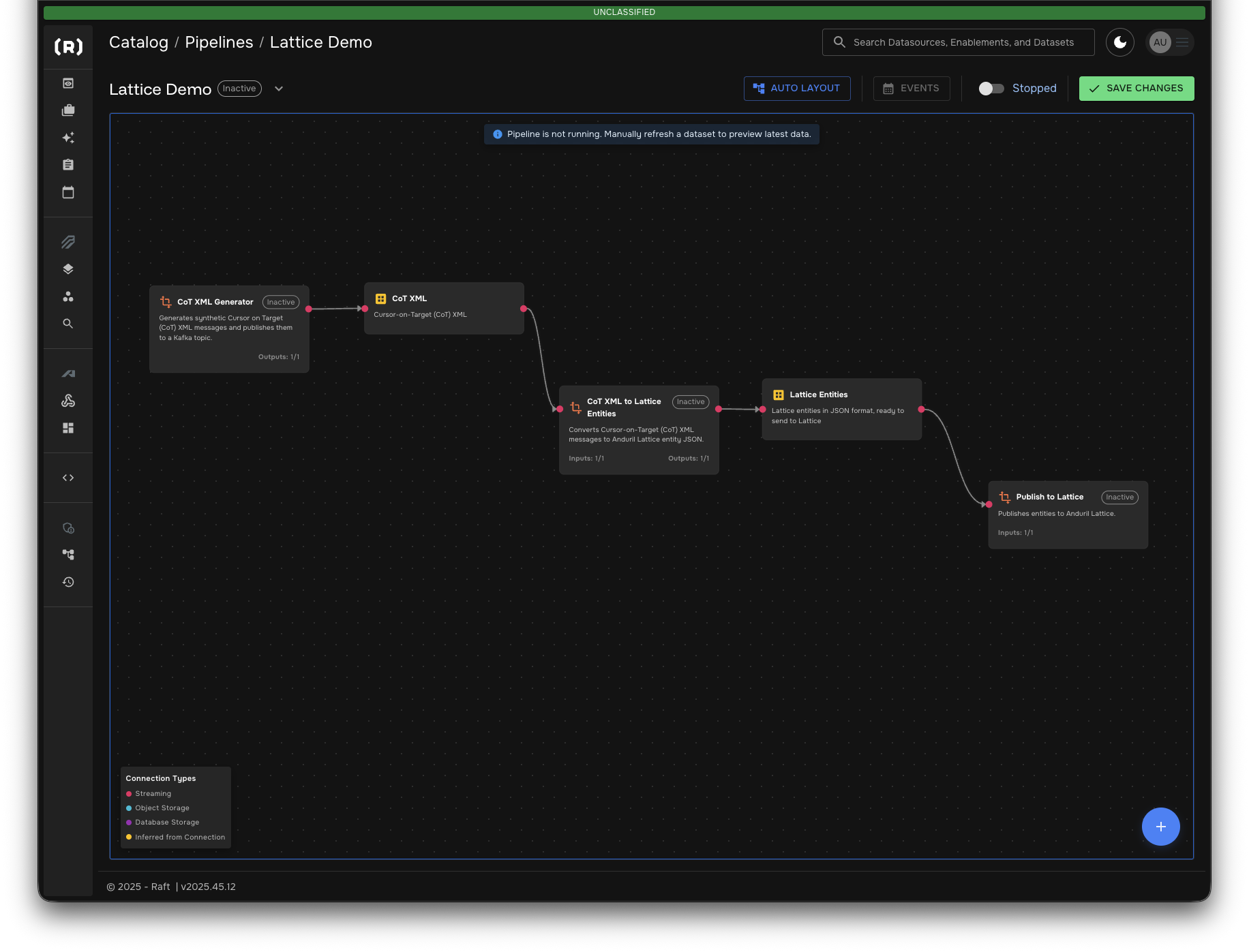 Complete pipeline with all nodes connected