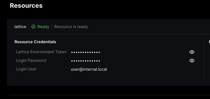 Lattice credentials being generated