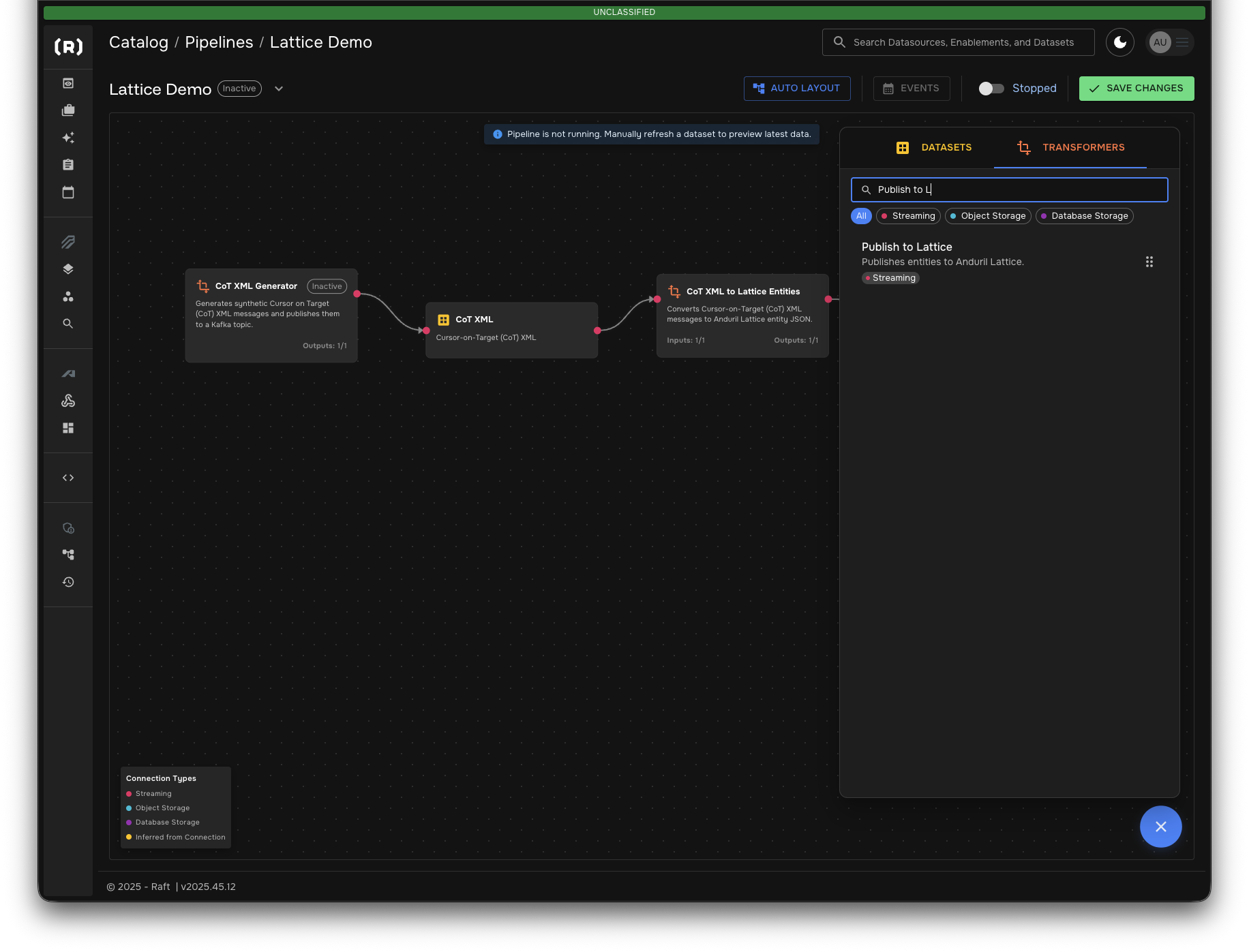 Publish to Lattice transformer added