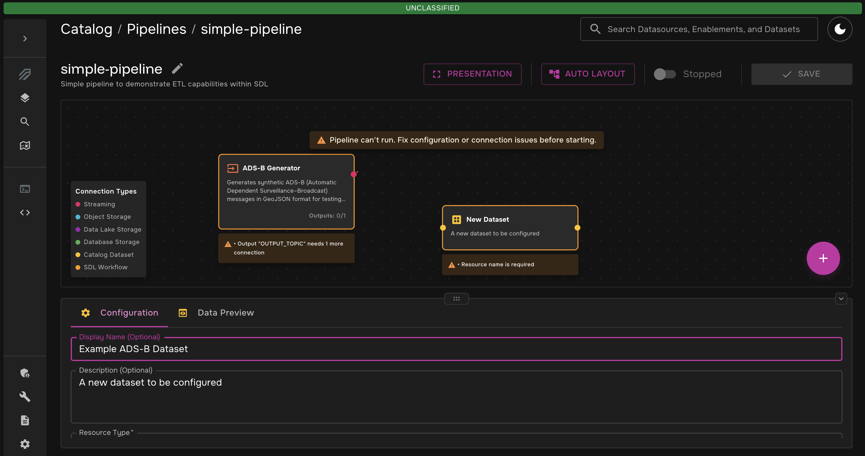 Configure Dataset